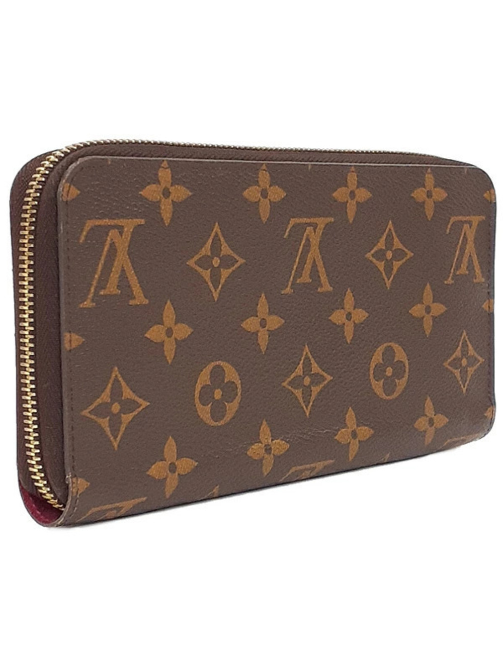 Louis Vuitton Zippy Round Zipper Wallet Monogram Long Brown